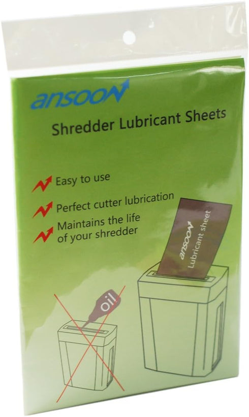 Paper Shredder Lubricant Sheets, Paper Shredder Sharpening & Lubricating Sheets (12PCS)...