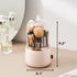 Makeup Brush Holder Organizer with Lid 360 Rotating Dustproof Makeup Brushes Organizer for Vanity (Blush Pink)...