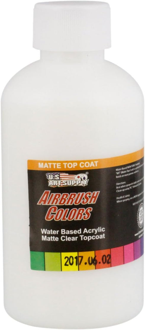 U.S. Art Supply Clear Matte Topcoat Acrylic Airbrush Paint, 8 oz. also great Clear Matte for Acrylic Pouring Art...