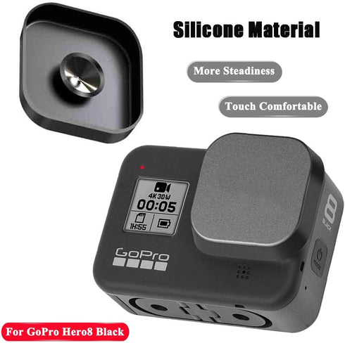 Hero8 Silicon Lens Adsorption Cap and ABS Battery Door Cover with Charging Port (2+1 Packs) for GoPro Hero 8 Black Action Camera?Fire Rock HERO8 P...