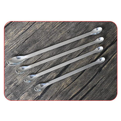 4 Pieces Stainless Steel Micro Lab Scoop Spoon Long Handle Micro Laboratory Sampling Scoop Thickened Double-Headed Micro Lab Scoop Reagent Samplin...