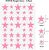 Stars Wall Decal,78 PCS Pink Stars Wall Sticker Easy to Peel and Stick for Room,Kids Room Decoration Ins hot...