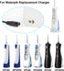 Cordless Water Flosser Charger Cord for Waterpik WP360 WP462 WP450 WP360W WP462W WP450W Replapcement Water Flosser Power Cord 3V DC 2-Prong Adapte...