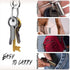 2PCS Micro Keychain Pill Holder, Portable Mini Size Titanium Alloy Pill Box Case, Waterproof & Lightweight Keychain Pill Container for Emergency O...