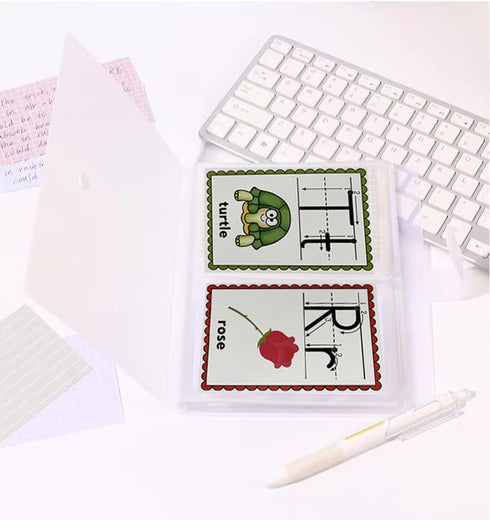 3x5 Index Card Holder Clear Plastic Organizer for Recipe Flashcard Notecard, 40 Pages can Hold 160pcs Cards...