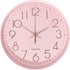 Maxspace Pink Wall Clock Silent Non-Ticking, 12in Analog Wall Clock in Battery Operated?Cute Decorative Clock for School Office Classroom Bedroom ...