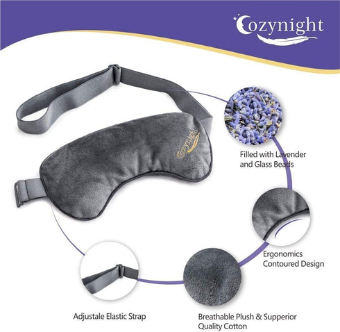 Cozynight Weighted Lavender Eye Mask for Sleeping, Yoga, Dry Eyes, Headache, Migraine Relief - Great Relaxation Gifts for Mom, Dad, Women, Men - A...