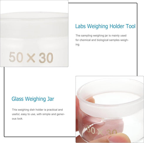 SOLUSTRE 2Pcs Weighing Bottle Glass Weighing Bottle Specific Gravity Bottles with Lid Laboratory Sampling Glass Weighing Bottle Laboratory Supply...