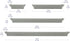 Melannco Floating Wall Shelves for Bedroom, Living Room, Bathroom, Kitchen, Nursery, Set of 4, Gray, 4 Count...