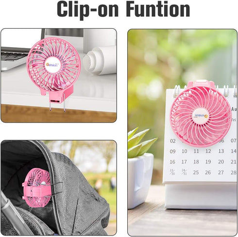 VersionTECH. Mini Handheld Fan, USB Desk Fan, Small Personal Portable Table Fan with USB Rechargeable Battery Operated Cooling Folding Electric Fa...