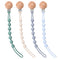 4-Pack Silicone Pacifier Clip Holder, Soft Flexible Binky Clips, Food Grade Silicone Pacifier Strap with Clip, Teethers Toys Clips, for Baby Boy a...