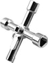 1pc Electrical Cabinet Key,4 Way Utilities Key, Panel/Square/Triangle Key,Cross Key for Faucet,Gas Meter,Valve,Spigots,Electrical Cabinet Opening...