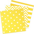 Disposable Striped Chevron Polka Dot Yellow Paper Luncheon Party Napkins 60 Count 13"x13"...