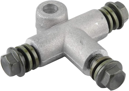 Qiilu ATV 10mm Hydraulic 3 Way Brake Oil Hose Adaptor Pipe Coupling Tee for Motorcycle Motorbike...