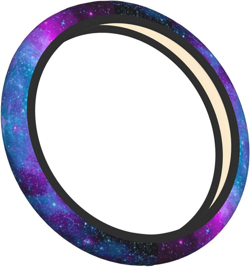 Purple Galaxy Steering Wheel Cover for Women Men, Universal 15 Inches Car Steering Wheel Protector Anti-Slip Sweat Absorption Car Accessories for ...