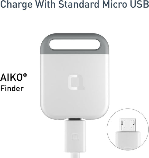 nonda Aiko Finder, Easy to Use iOS App, Rechargeable and Longer Battery Life. Bluetooth Key Finder, Phone Finder, Wallet Finder, Louder Beep, Smar...