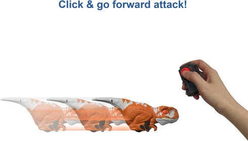 Mattel Jurassic World Toys Dominion Uncaged Click Tracker Atrociraptor Dinosaur Action Figure, Toy Gift with Interactive Motion and Sound, Clicker...