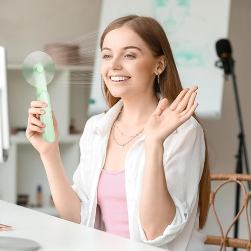Nezylaf Handheld Mini Fan?Portable Small Pocket Fan?Rechargeable Personal Fan with Power Bank 2000mAh, Travel Essentials for Women...