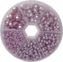 Libiline 1 Box 1170pcs Purple Mix Sizes Round 3/4/5/6/8/10mm Flat Back Beads Half Pearl Scrapbooking Bead for Wedding Ornament (Purple)...