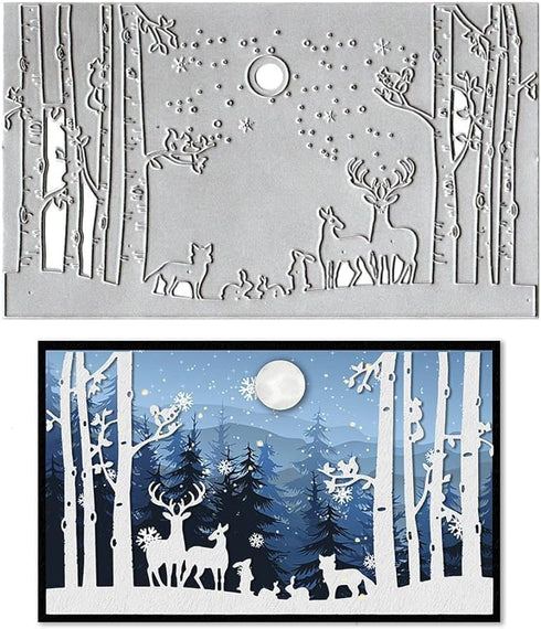 Metal Cutting Die for Scrapbooking, 3D Backgrounds Frame New Cutting Dies DIY Album Card Making Decor Paper Metal Die Cuts Party Wedding Decoratio...