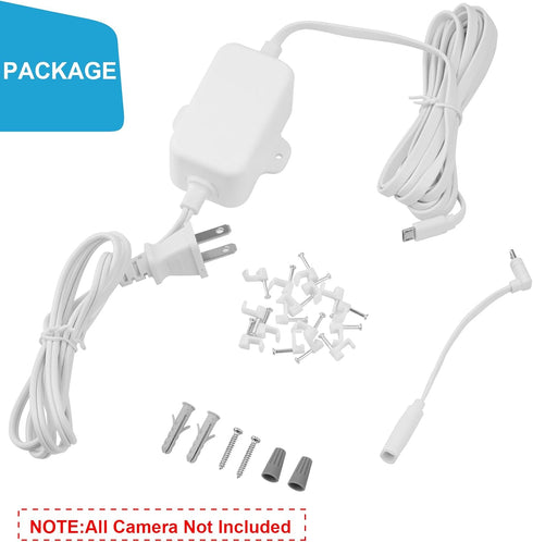 13Ft/4m Charging Cable Power Adapter Designed for Wyze Cam Pan v3, Wyze Cam V4, Wyze OG, Wyze Cam v3 and v3 Pro, No Need for a Charging Head, Suit...