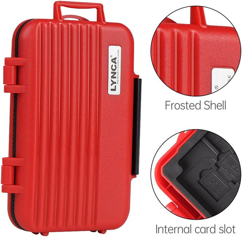 LYNCA 24 Slots Camera Memory Card Case Holder Water-Resistant Anti-Shock SD Card Case Holder Wallet for 8 SD Cards 4 CF Cards 12 Micro SD/TF Cards...
