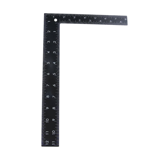 Mtsooning Metal L Square Ruler,90 Degree Right Angle Metric and Inches Ruler, 8 x 12inch Double Sided Ruler, Steel Tempered Measuring Tool for Car...