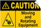 Vinyl Stickers - Bundle - Safety and Warning & Warehouse Signs Stickers - Caution - Moving and Rotating Equipment Hazard - 3 Pack (3.5" x 5")...