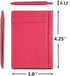 Unisex-Adult's Petite Credit Card Holder Leather Slim Minimalist Wallet, Rose, Classic...