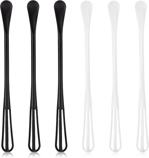 6pcs Mini Whisks, Multifunctional Small Whisks for Cooking with Ergonomic Long Handle Miniature Egg Whisk Stirrer Tiny Whisk for Milk Hot Chocolat...