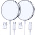 2 Pack Magnetic Wireless Charger for iPhone 15/15 Pro/15 Plus/15 Pro Max 15W Fast Magnetic Charger for iPhone 15/14/13/12 Series and AirPods 3/2/P...