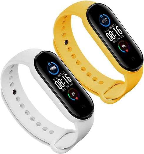 LeongLzt Xiaomi Mi 5/6/7 & Amazfit Band 5/6 Replacement Straps - Soft, Flexible Silicone for Men & Women...