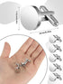 Newcotte 5 Pairs Round Blank Cufflinks Men's Shirts Cufflinks Bulk Stainless Steel Cuff Flat Round Cuff Links for Men Gifts...