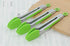 Mini Tongs with Silicone Tips 7 Inch Small Cooking Tongs, Set of 3 (Green)...