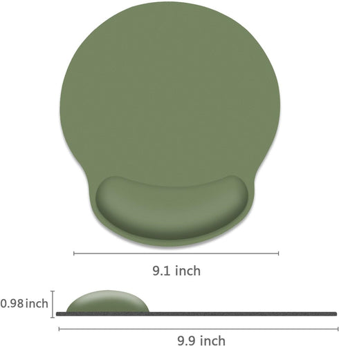 Britimes Green Mouse Pad Ergonomic Mouse Pad with Wrist Support Non-Slip Rubber Base Mousepad for Home Office Gaming Working Computers Laptop Easy...