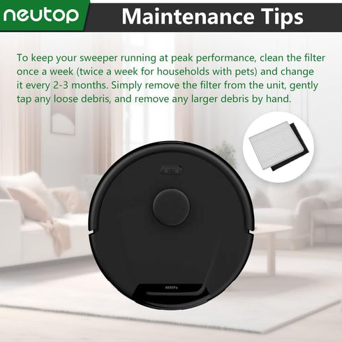 Neutop Replacement Filter Sets Parts Compatible with eufy Clean L50, L50 SES, L60, L60 SES, L60 Hybrid, Robot Vacuum Accessories, 8-Pack....