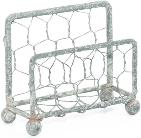 Chicken Wire Business Card Holder with Barn Roof Finish...