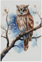 Owl in snow cotton counted cross stitch kits,150x200stitch, 26x36cm, Egyptian cotton thread, 14 count counted owl cross stitch kit...