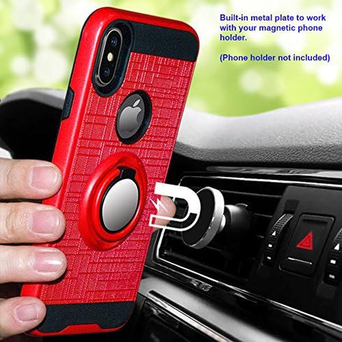 for Motorola Moto G Stylus XT2043, Moto G Power XT2041 (2020 Version) - Hybrid Phone Case w/Ring Stand - RS2 Gray...