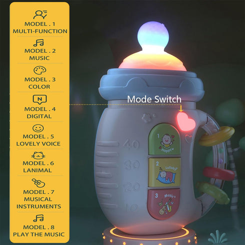 Baby Musical Toys w/Detachable Baby Silicone Pacifier, Musical Light Up Toys with Rhythmic Light and Sounds for Baby Early Educational Children's ...