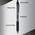 Retractable Black Ink Gel Pens, 10 Pack Quick Dry 0.5mm Fine Point Premium Rolling Ball Gel Pens Refillable for Office School Supply...