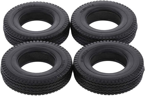 GoolRC 4pcs Trailer Car Rubber Tires for 1/14 Tamiya Tractor Truck RC Climber Trailer...