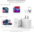 20w USB-C Power Adapter, Phone Charger 2 Pack of Charger Block, Compatible with iPhone 15, New ipad, Android Phone, with 2 Pcs USB C to C Charging...
