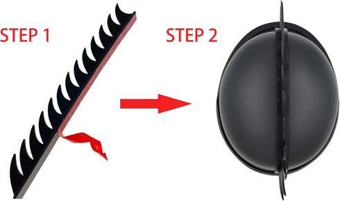 Punk Rubber Mohawk Warhawk Wig Accessory Stick On Helmet for Ski Skate Bike Biker Bicycle Scooter Motorcycle Helmet (Sharkfin - Red)...