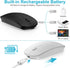 Bluetooth Wireless Mouse for MacBook Air Mac Pro Laptop Computer iPad Pad PC Optical Rechargeable Silent Mouse with Dual Mode Switch Mouse Bluetoo...