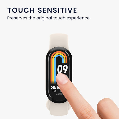 kwmobile Protective Film Compatible with Xiaomi Mi Band 8 Screen Protector - 2x Smart Watch Protector Anti-Fingerprint...