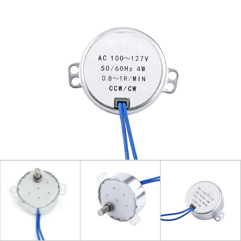 AUNMAS Electric Synchron Motor AC, Electric Fireplace Motor Replacement ty 50b Motor 100 127V 50/60Hz CCW/CW Synchronous Motor Geared Motor for El...
