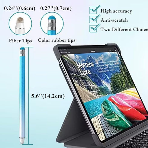 7 Pack Stylus Pens for Touch Screens,Smozer 2 in 1 Fiber Tips+Rubber Tips Touchscreen Pen for iPad iPhone Tablets Samsung Galaxy All Universal Tou...