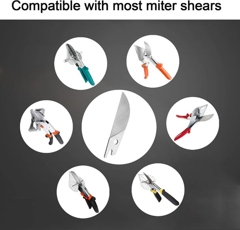 Miter Shears Replacement Blade 3PCS,SK5 Steel Spare Blade for Quarter Round Cutting Tool,Angular Cutting Moulding Blade,3PCS Multifunctional Shoe ...