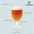 Vikko Beer Glass, Set of 6 Belgian Style Beer Glasses, Large Size 13.5 Ounce, Dishwasher Safe Durable Drinking Glass for Craft Brews, Beer or Wate...